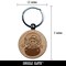 Joyful Leprechaun with Pot of Gold and Rainbow Engraved Wood Round Keychain Tag Charm